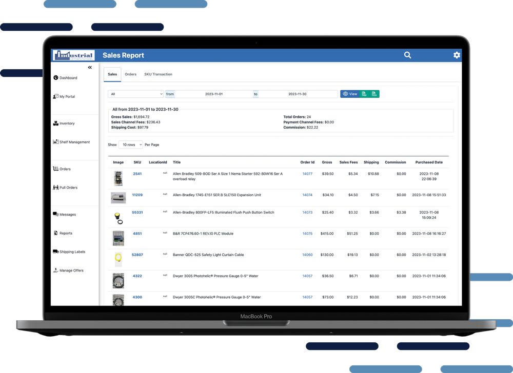 detailed-reporting-and-analytics Sales report view